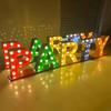 Letreros de Bombilla Luminosa Transfronterizos Letras LED Personalizadas Grandes de Pie Alfanuméricos Ingleses Letreros Publicitarios de Bombilla