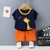 Traje de Manga Corta para Niños Algodón Puro Verano Nuevo Estilo Coreano Shorts para Niños Ropa Infantil Delgada Verano Ropa de Bebé para Niñas