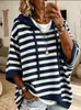 Roupas Femininas Europeias e Americanas Estação Independente da Amazon Transfronteiriça Outono/Inverno 2026 Novo Tricô Moletom com Capuz Solto Suéter Feminino