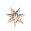Pantalla de Lámpara de Papel Estrella de Siete Puntas Hueca Navideña Nórdica Decoración de Ventana para Bodas y Bares En Stock