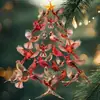 Novo produto transfronteiriço: Pingente decorativo de pássaro simulado plano de acrílico para Natal, árvore de Natal, casa e decoração de mochila