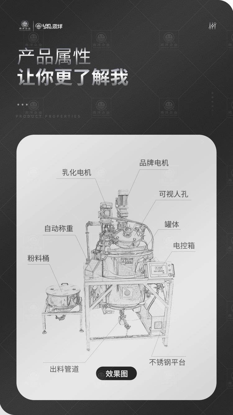 南洋反应釜——自动称重，粉液配料新加