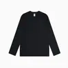 Camiseta Unisex de Manga Larga de Algodón Puro Pesado Estilo Japonés Corte Holgado Tendencia Primavera y Otoño Marca Juvenil Cuello Redondo Camiseta Básica Corte Recto 320g