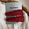 Presilha de Lã de Cordeiro para Outono e Inverno, Presilha Triângulo de Pelúcia Vintage, Grampo para Cabelos Soltos, Presilha Pequena para Franja, Acessório de Cabelo