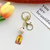Ping An Xile gatinho da sorte de cerâmica com sino pingente chaveiro enfeites de bolsa metal presente estilo cartoon japonês