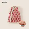 Conjunto de Invierno para Niñas: Nuevo Cheongsam de Algodón Acolchado Estilo Chino con Flecos para Vestido de Celebración de Año Nuevo para Bebés Niñas