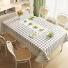 Toalha de Mesa Floral Fresca e Simples, Impermeável e à Prova de Óleo, Jogo Americano Sem Lavagem, Toalha de Mesa Retangular para Mesa de Jantar, Toalha de Mesa de Luxo Leve de Alta Qualidade para Mesa de Centro