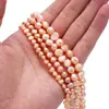 Collar de Perlas de Agua Dulce Naturales de Alto Brillo con Agujero Lateral, Pendientes, Material para Pulsera Hecha a Mano DIY, Accesorios de Joyería con Cuentas