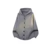 Otoño Invierno 2026 Nuevo Suéter con Capucha Cardigan para Hombre Abrigo de Punto Color Sólido Simple Holgado Perezoso Talla Grande Sudadera con Capucha de Punto