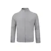 Cárdigan Delgado de Manga Larga con Cremallera y Cuello Alto para Hombre Primavera/Otoño Marca de Tendencia Europea/Americana Estilo INS Camiseta Deportiva Casual para Ciclismo