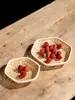 Cesta de Fruta Tejida de Bambú Hecha a Mano Natural, Bandeja de Té, Cesta de Bocadillos, Cesta para Pan al Vapor, Tamiz Redondo Perforado de Bambú para el Hogar