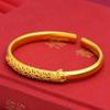 Pulseira de herança dragão e fênix Chengxiang lei antiga ouro de areia Vietnã pulseira de concubina imperial banhada a ouro com seda incrustada retrô para mulheres atacado