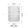Copo de vidro simples com base de contas boca reta boca larga Copo copo doméstico para beber copo de suco copo de café gelado copo para bebidas frias