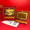 2026 Novo Estilo Chinês Sucesso em Pata de Cavalo Ouro Ornamento de Mesa Estilo Chinês Rotativo Frente e Verso Calendário Anual Conjunto de Decoração de Mesa Venda por Atacado Disponível