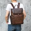 Nova mochila masculina padrão de crocodilo Business Top Layer Cowhide Mochila de grande capacidade mochila de negócios para homens