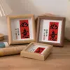 Porta-Retratos Vazados de Madeira Personalizados para Pendurar, Formato Quadrado, 4x5, 6x8, 10 polegadas Porta-Retratos Feitos à Mão, Molduras Vazias, Molduras de Caligrafia e Pintura Estilo Chinês Novo, Atacado