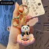 Llavero Original de Madera con Forma de Pez Buda de la Suerte Serie Loto Loto Panda Llavero Lindo Exquisito de Resina Capibara Colgante para Bolsa