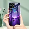 Adecuado para funda de teléfono Samsung S26ULTRA A37 cielo estrellado morado azul S24 cubierta protectora A06 vidrio templado cascada