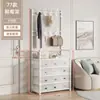 Zapatero sencillo para puerta para uso doméstico, multicapa, a prueba de polvo, resistente, adecuado para dormitorios y apartamentos de alquiler, estante de almacenamiento integrado para zapatos y sombreros