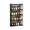 Estante de almacenamiento de pared para uso doméstico, estante multicapa desmontable para frascos de especias y condimentos, organizador de condimentos para cocina