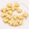 Corazón de Acrílico Chapado Corazón Melocotón Cuentas Sueltas Agujero Recto Pulsera DIY Hecha a Mano Cadena de Teléfono Móvil Accesorios de Joyería