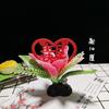 Plato frío, plato decorativo de flores, platos de hotel, adornos de flores de simulación decorativa, plato de sashimi de flores, plato de adorno de borde, plato de flores decorativas