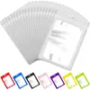 Bolsas Coloridas de Aluminio Mate con Ventana, Bolsas de Papel de Aluminio Esmerilado, Bolsas Autoadhesivas para Fundas de Teléfono, Productos Electrónicos Digitales y Accesorios