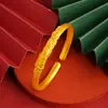 Novo bracelete estilo chinês ouro areia dragão antigo e fênix dragão e fênix chengxiang abertura ajustável ouro maciço 999 joias atacado