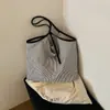 Bolso de Mano Rayado de Moda Nuevo 2026 para Mujer, Bolso de Hombro de Gran Capacidad, Bolso de Mano Sencillo para el Trabajo, Estilo Versátil de Verano