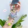 Cadena de Llavero con Cuentas de Jardín Secreto de Dibujos Animados Creativos para Teléfono Móvil Colgante Lindo para Bolso Llavero de Coche Regalo