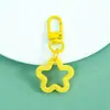 Novo Chaveiro Estrela de Cinco Pontas Colorida com Vazado Fivela de Porta Giratória Acessórios DIY Acessórios para Joias Artesanais Materiais Atacado