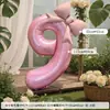 Sesión de Fotos de Cumpleaños para Niña Globo con Número de Lazo Rosa Accesorios Infantiles Decoración de Fiesta Decoración de Escenario Sesión de Fotos