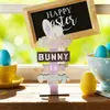 Decoraciones de Regalo de Navidad, Huevos de Pascua de Madera Tallada, Adornos de Conejo de Pascua, Colgantes de Madera