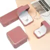 Caja de joyería octagonal de terciopelo de lujo de alta gama, caja de embalaje para collares de almacenamiento de joyería, caja de regalo para joyería con borde dorado y cierre dorado
