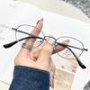 Gafas ultraligeras de montura grande con sensación de alto nivel para miopía de mujer con potencia ajustable, montura de gafas de temperamento poligonal simple para hombre nueva