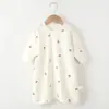 Saco de dormir para bebé para primavera y verano, bata de dormir de algodón puro, manta anti-patadas, pijamas infantiles para niños y niñas, pijama de verano para bebé
