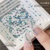 Pedrería Irregular de Fondo Plano Mini Pequeña Transfronteriza para Uñas, Colores Mixtos, Decoraciones Multicolores para Uñas para Salones de Uñas, Venta al por Mayor