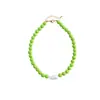 Collar de Cadena de Acrílico con Perlas Dopamina Europeo y Americano, Cadena para Clavícula Dulce y Única a la Moda, Joyería de Nicho de Alta Gama para Mujeres