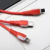 Adequado para iPhone Android tipo-c preto linha de carregamento um para três três em um linha de carregamento rápido 2A linha de celular