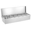 Caja de Condimentos de Acero Inoxidable 304 con Tapa abatible, Caja de Almacenamiento Comercial Engrosada, Caja para Ingredientes de Cocina con Tapa, Caja para Almacenamiento de Muestras con Compartimentos