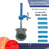 Válvula de gaveta de faca com engrenagem cônica de aço inoxidável tipo flor de ameixa PZ543, válvula de gaveta com vedação rígida, válvula macho com vedação macia 304