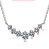 Prata esterlina S925 moissanite transfronteiriça explosões quentes Amazon flash clavícula de diamante pingente de alta qualidade resistente