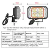 Luz de Motocicleta de Trébol de Cuatro Hojas de Tres Caras Luz LED para Vehículo Eléctrico Instalación Externa Modificación de Motocicleta Foco Impermeable para Exteriores