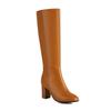 Substituir Corrente 40-45 Comércio Exterior Transfronteiriço Botas Femininas de Salto Grosso Cano Longo Zíper Lateral Botas Femininas 447