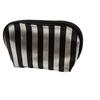 Bolsa de Cosméticos Popular Transfronteiriça, Moderna, Tendência, Sofisticada, Portátil, Bolsa de Cosméticos de Mão Listrada Simples de Grande Capacidade