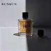Frasco de Perfume Quadrado Base Grossa Tampa Preto Dourado Frasco de Perfume de Vidro Frasco Vazio Material Cristal Branco de Alta Transparência Venda por Atacado em Estoque