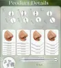 Acero Inoxidable 316 Aguja Guía Rosca Interna y Externa Pasador Guía Varilla Orejera Perforada Piercing de Labio Piercing de Lengua Herramienta Auxiliar DIY