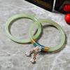 Pulsera de cascabeles con esmalte de color luna llena y flor, joyería infantil hecha a mano, verano, a juego antiguo, ropa china, joyería para niña