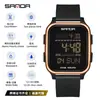 Reloj Deportivo Sanda, Reloj Electrónico Cuadrado de Cuenta Regresiva de Moda para Estudiantes, Reloj Despertador Multifuncional de Moda, Reloj de Pulsera con Pantalla Única al por Mayor