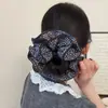 Goma para el pelo floral de cuatro capas estilo retro Mori, elegante para moño, accesorio de alta gama para el cabello, flor